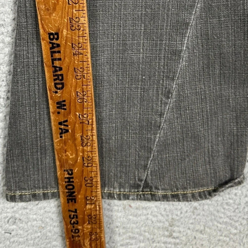True Religion Joey Jeans Women 30 Grey Flare Ripped Distressed Denim Made In USA